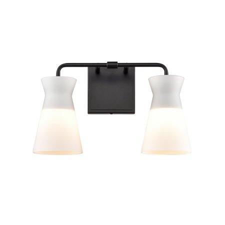 Brookville 15'' Wide 2-Light Vanity Light - Matte Black -  ELK HOME, 47771/2